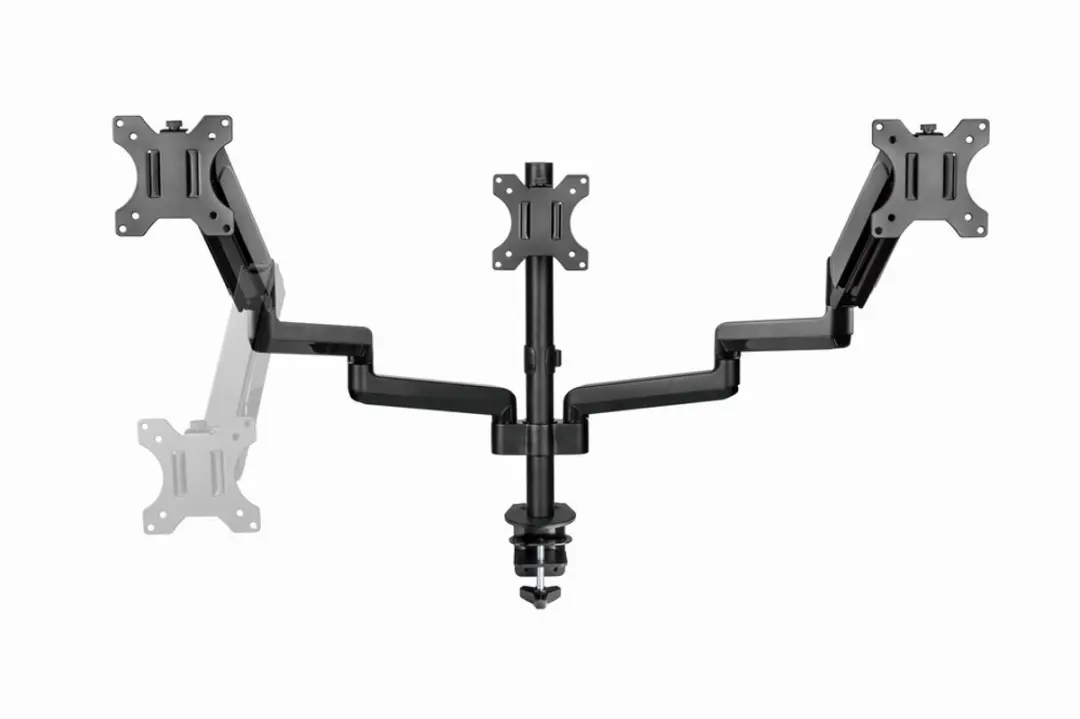 Gembird MA-DA3-01 Triple Monitor Bureaubeugel - 3x tot 27" - Zwart