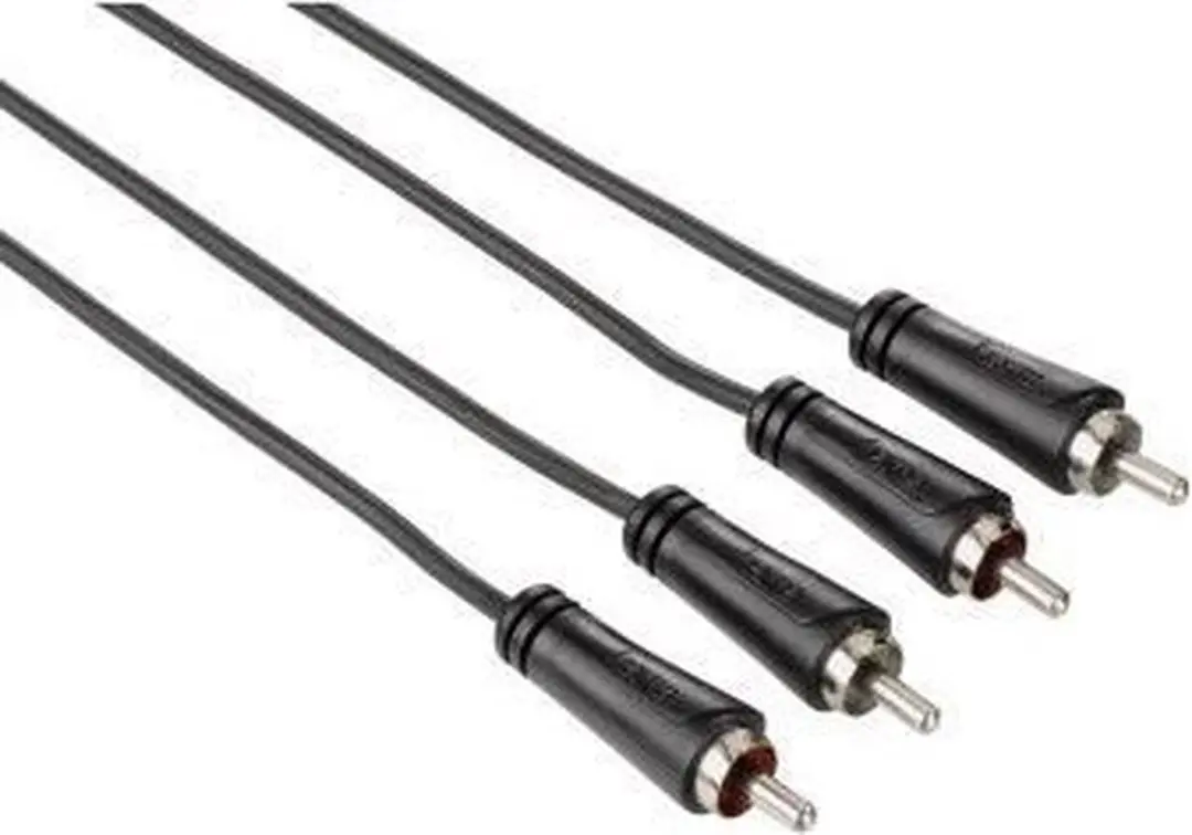 Hama 0.75m 2x RCA audio kabel 0,75 m 2 x RCA Zwart