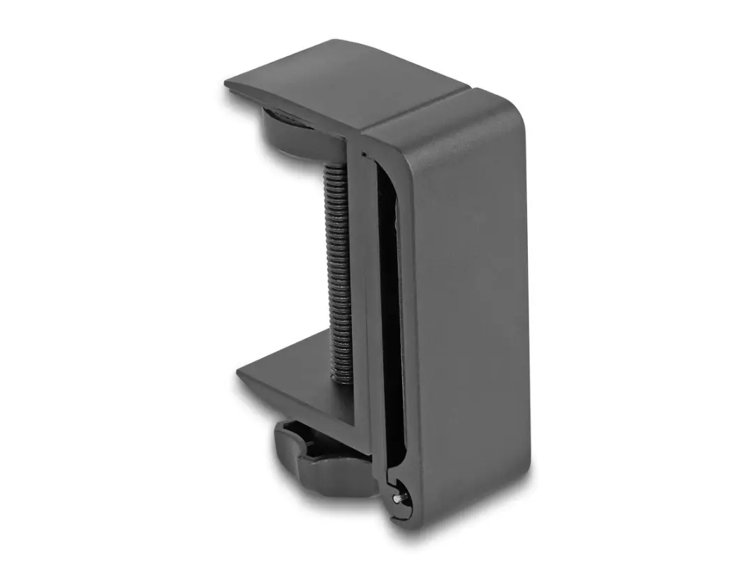 Delock Headphonehouder voor bureau - Aluminium - Zwart