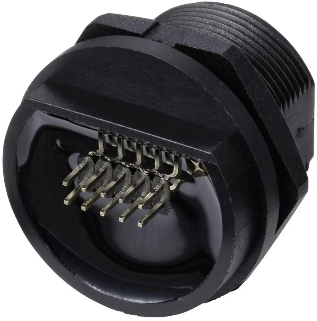 Tru Components TC-E13T-FR6-PPF RJ45-bus - Zwart