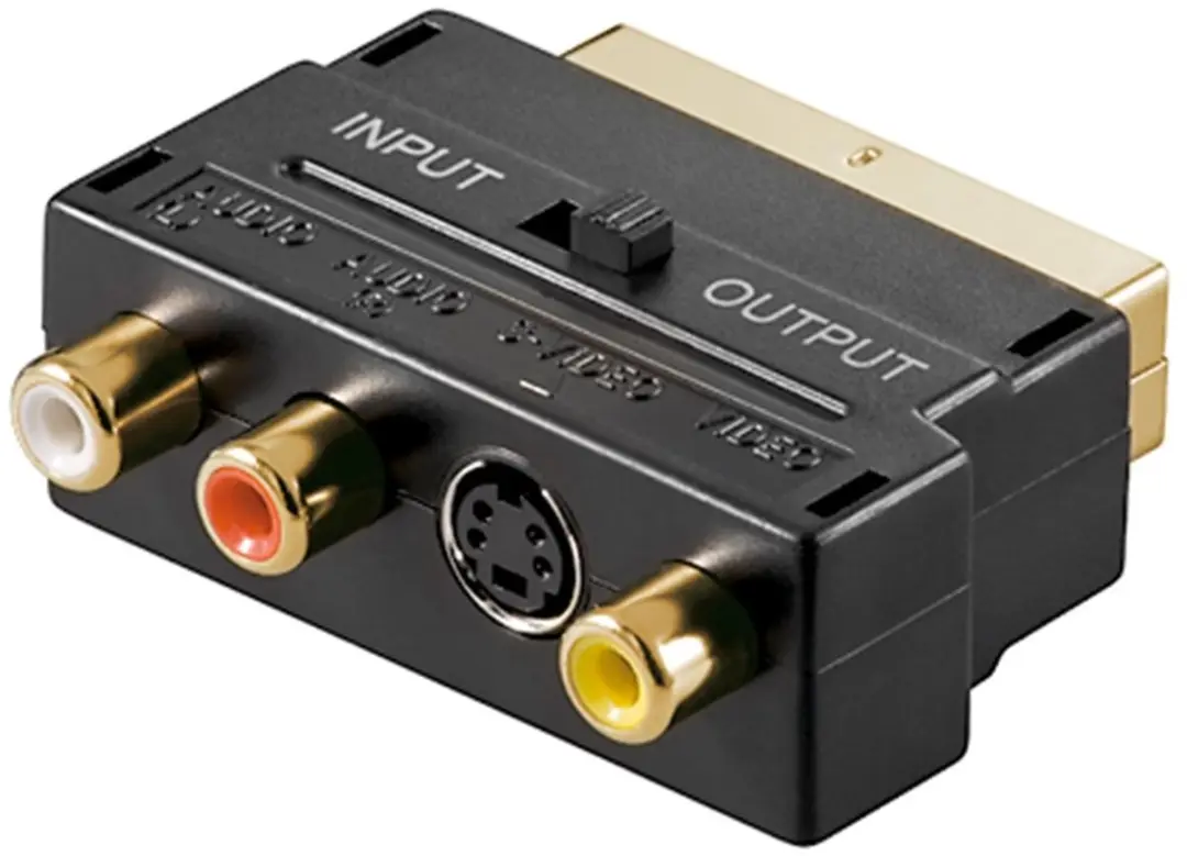 Goobay Scart naar 3x RCA Composiet Adapter