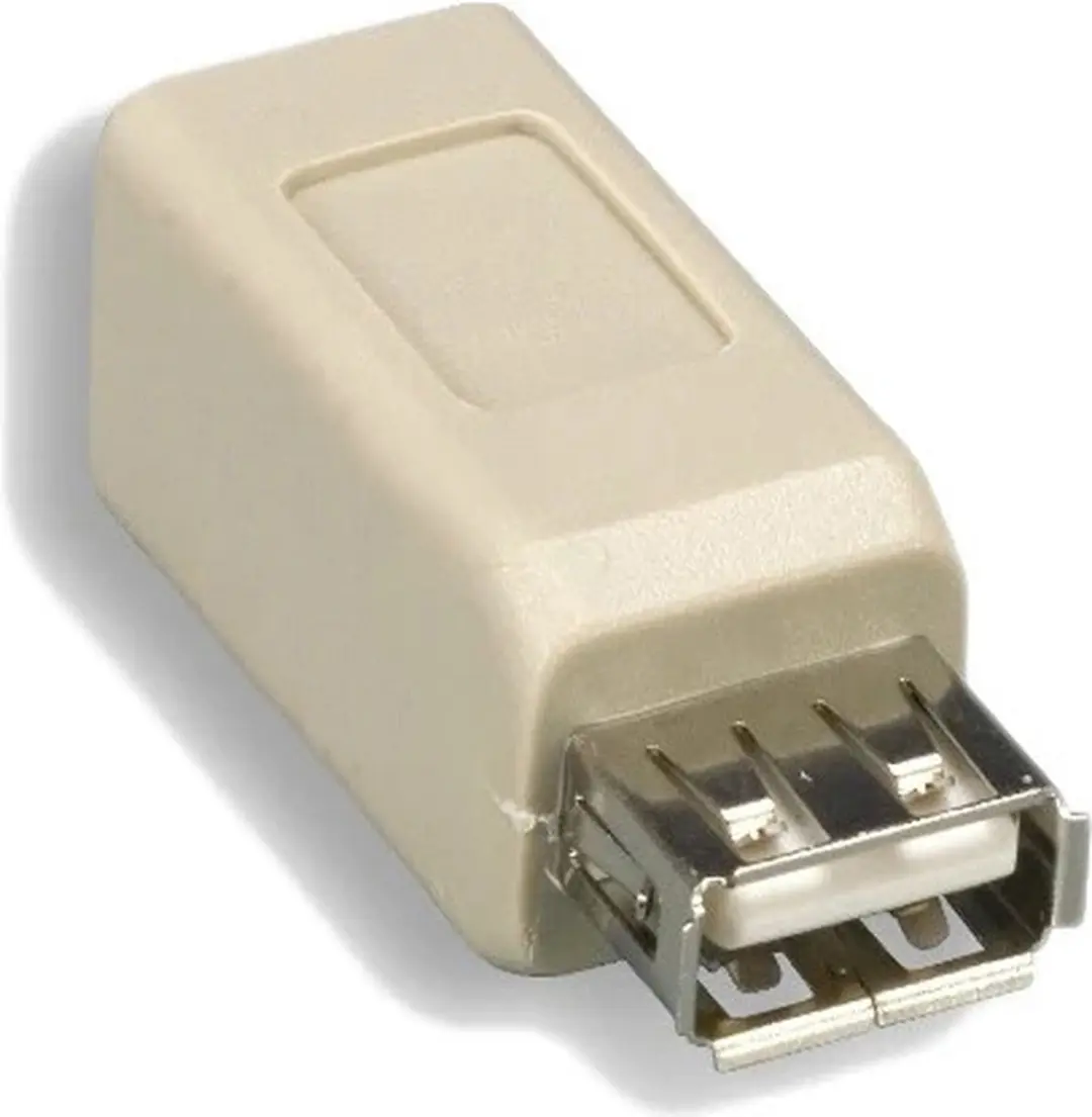 Deltaco USB-57 USB A naar USB B Adapter - Grijs