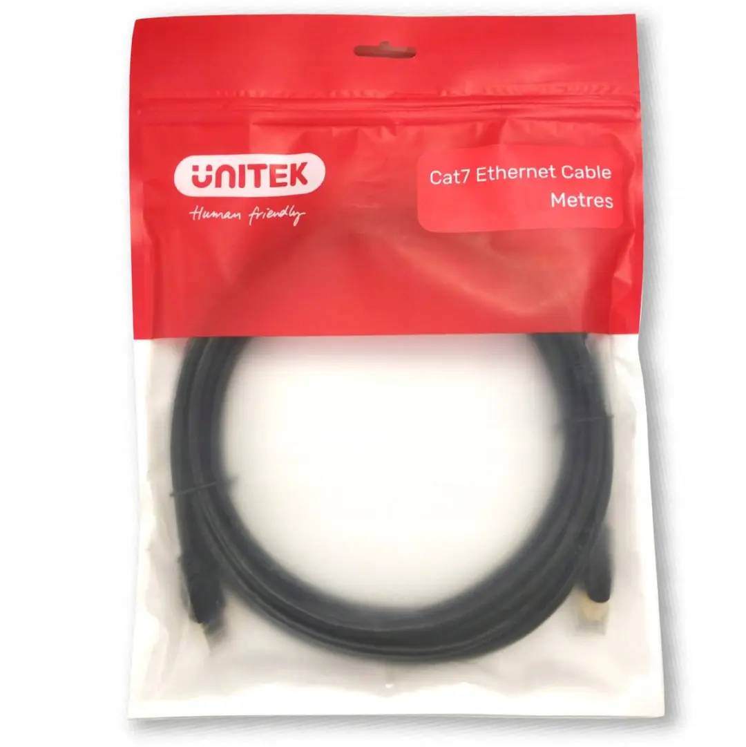 UNITEK Patchcord Cat.7 SSTP 3M RJ45 Ethernetkabel - Zwart