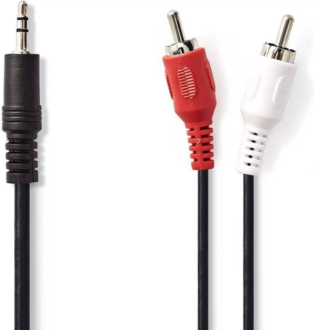 Nedis Stereo-Audiokabel 3,5mm Male naar 2x RCA Male 1,5m - Zwart