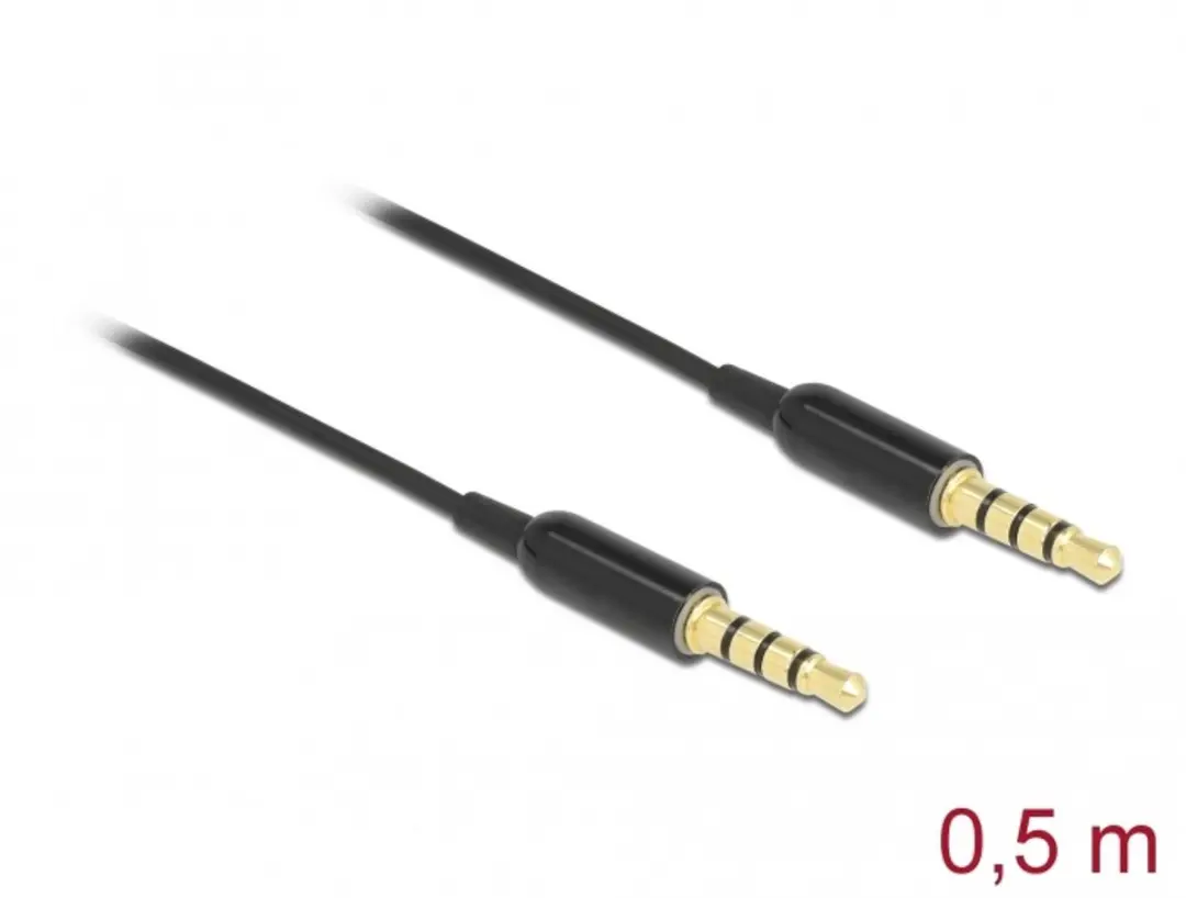 Delock Stereo Jackkabel 3.5mm 4-pin M/M