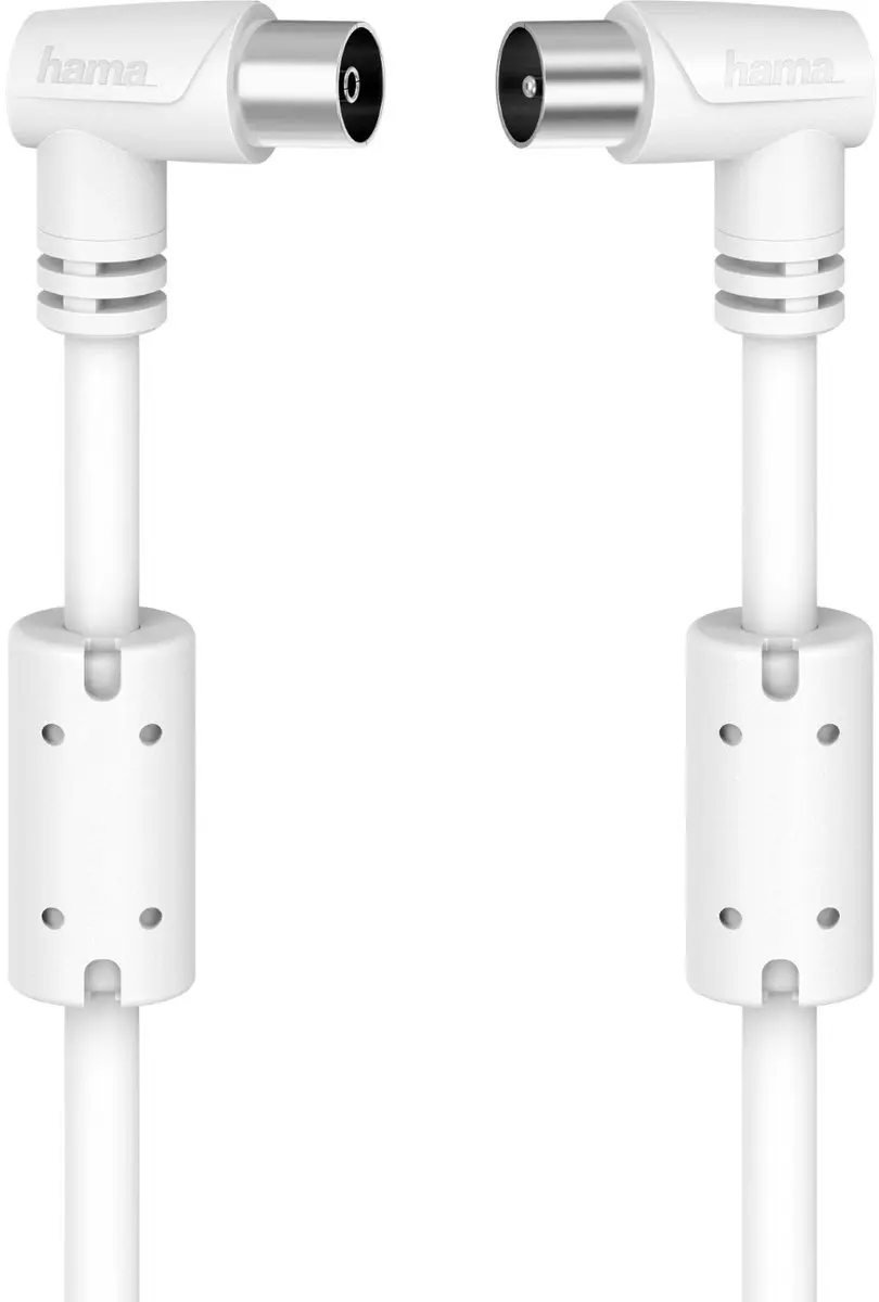 Hama Coaxkoppeling 90° 10m - 90dB - Wit