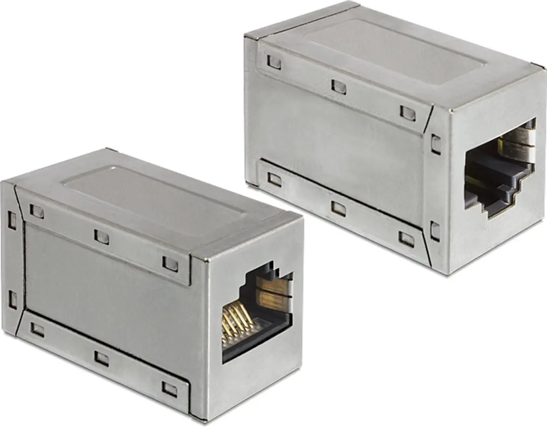 Delock RJ45 Adapter Cat.5e STP - Grijs