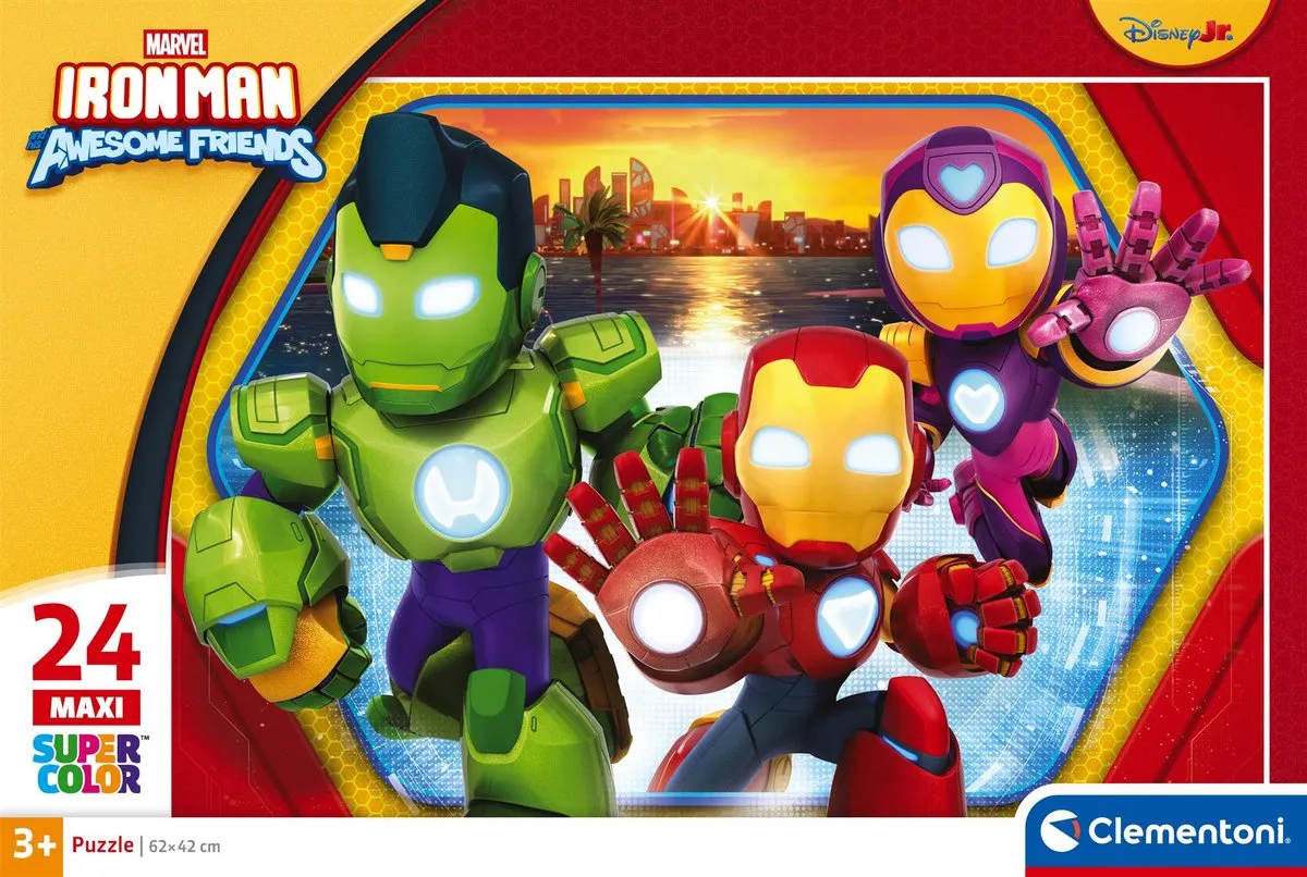 Clementoni Ironman and his Awesome Friends Puzzel 24 Stuks - Multikleur