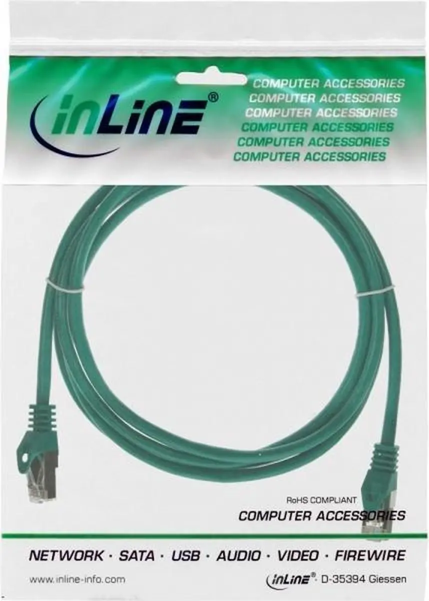 InLine Patchkabel SF/UTP Cat.5e Groen 1,5m