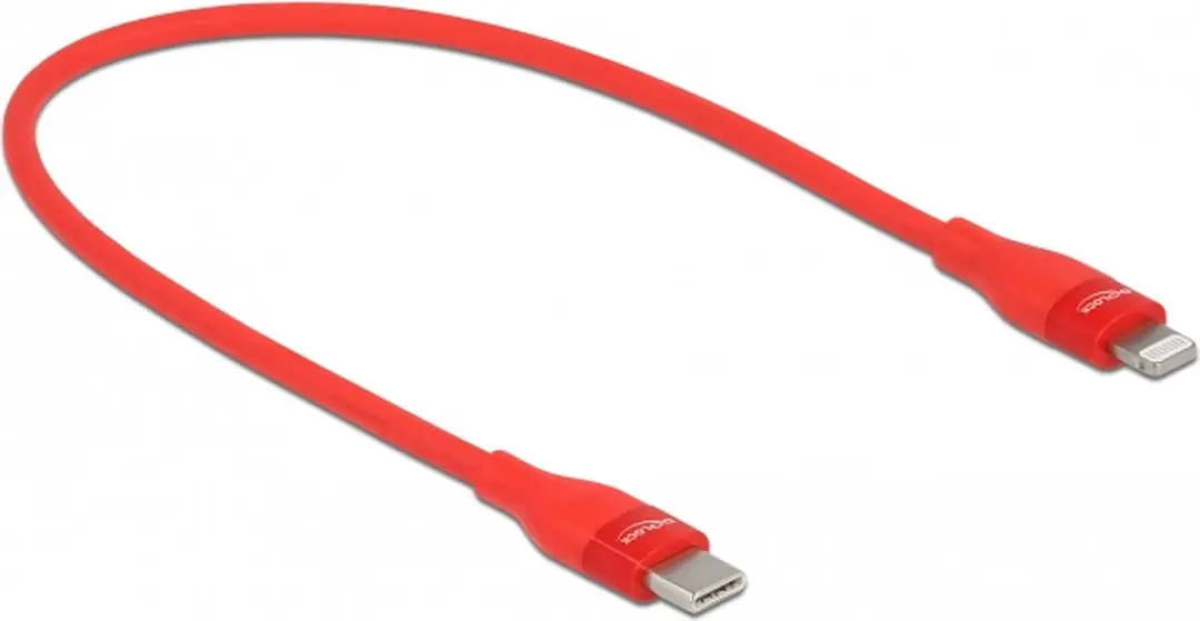 Delock USB-C naar Lightning Kabel 0.5m - Rood