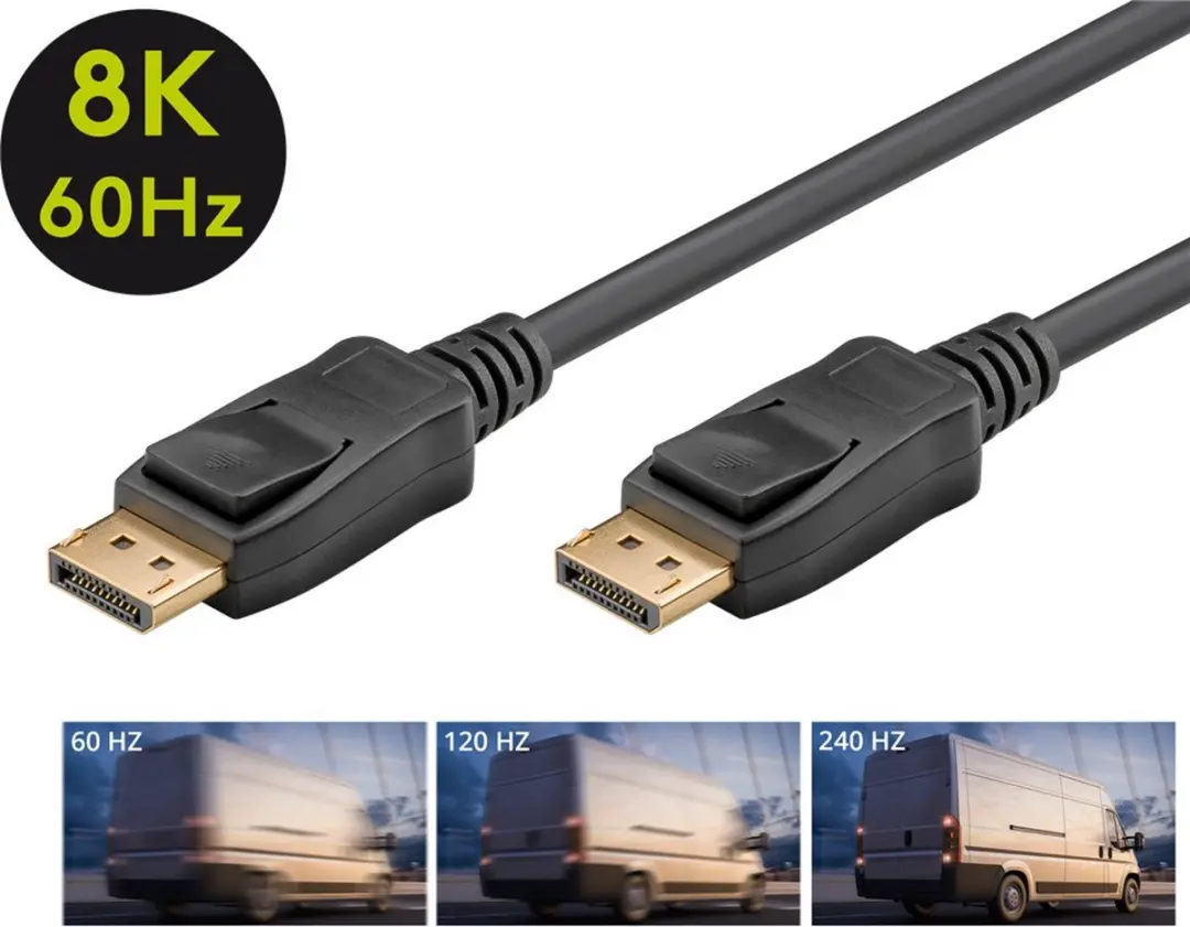 Goobay DisplayPort Kabel 2m - DP2.1 10K 60Hz UHBR10