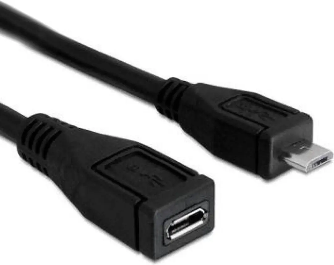 Delock USB Verlenging Micro-B 0.5m - Zwart
