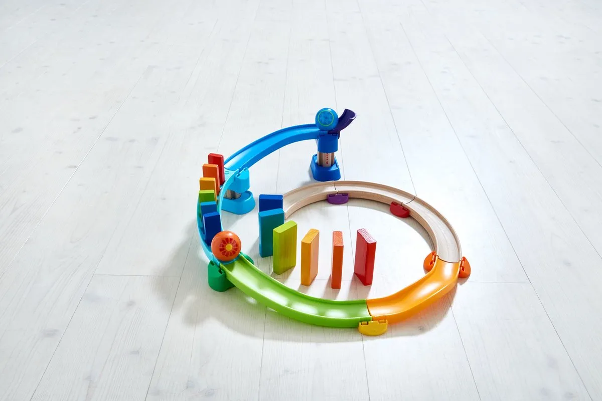 Haba Kullerbu Donut Domino Knikkerbaan - 33 Delen - Kleurrijk