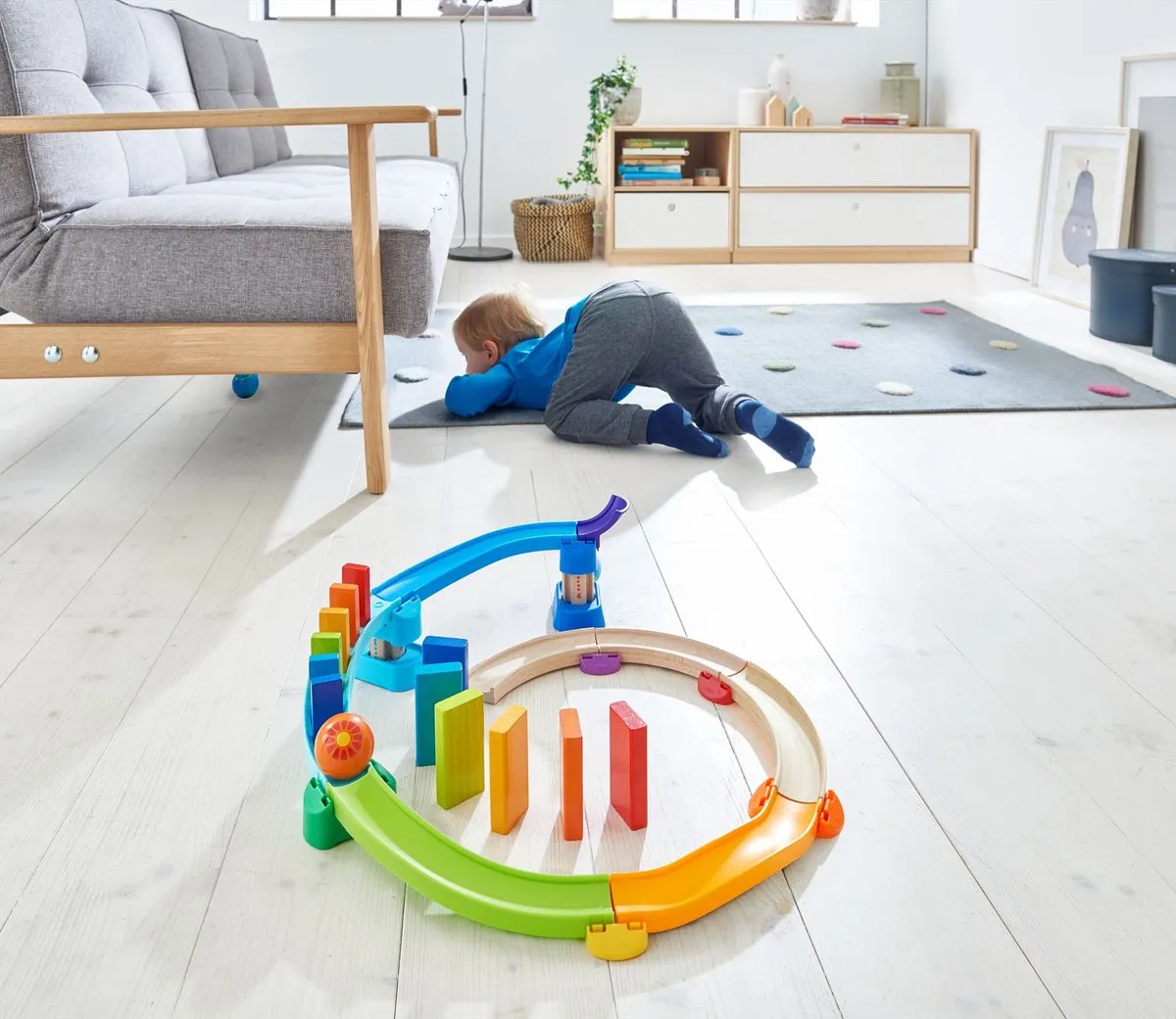 Haba Kullerbu Donut Domino Knikkerbaan - 33 Delen - Kleurrijk