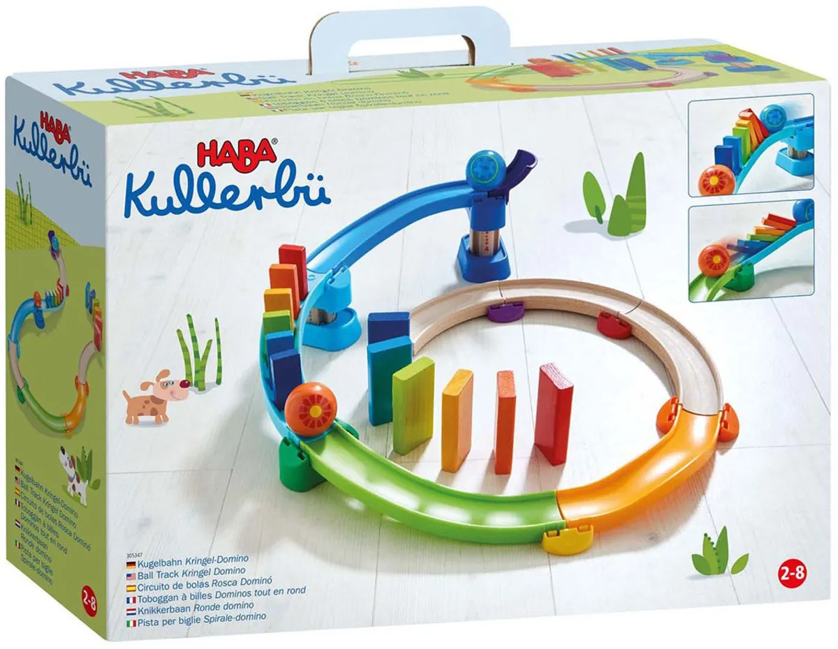 Haba Kullerbu Donut Domino Knikkerbaan - 33 Delen - Kleurrijk