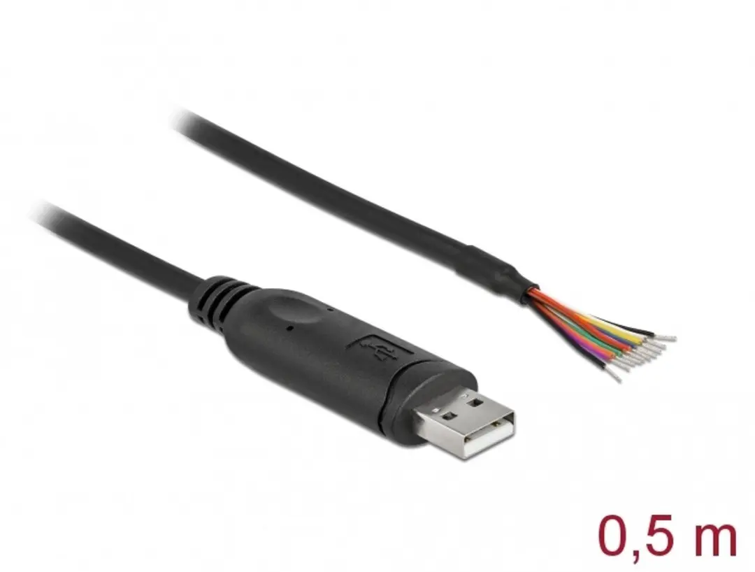 Delock USB 2.0 naar RS-232 Adapterkabel 0.5m