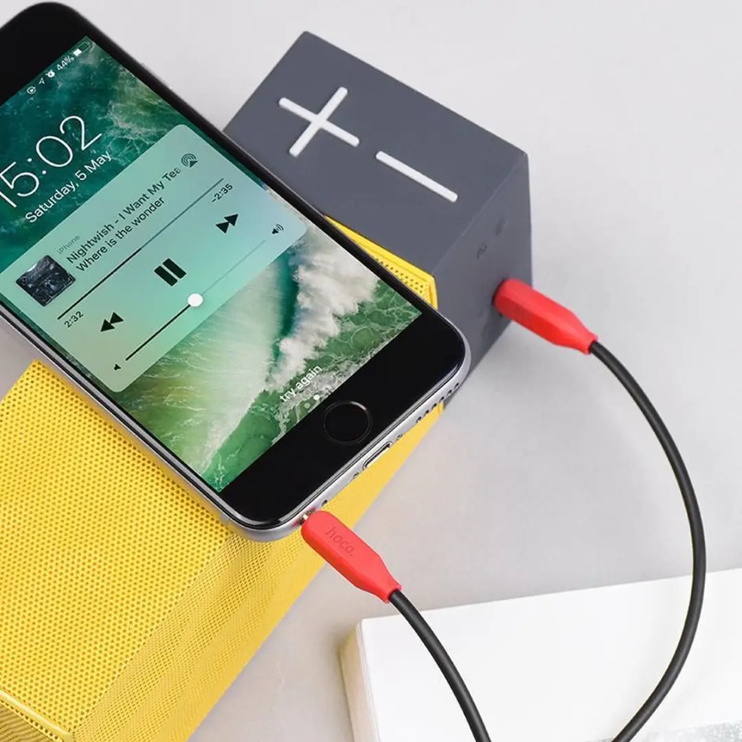 Hoco UPA11 AUX Audiokabel 3,5mm - 1m - Rood