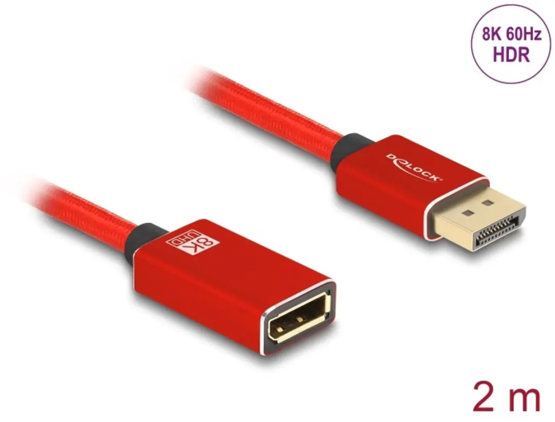 Delock DisplayPort Kabel 8K 60Hz 2m