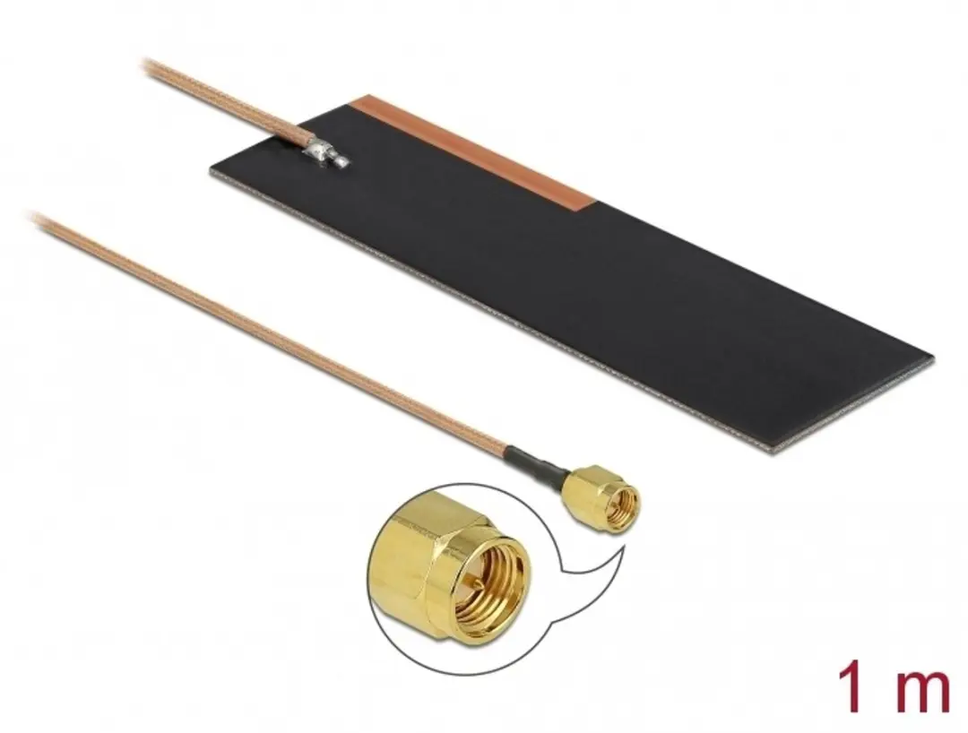 Delock LPWAN Antenne SMA 1-2 dBi RG-178 1m