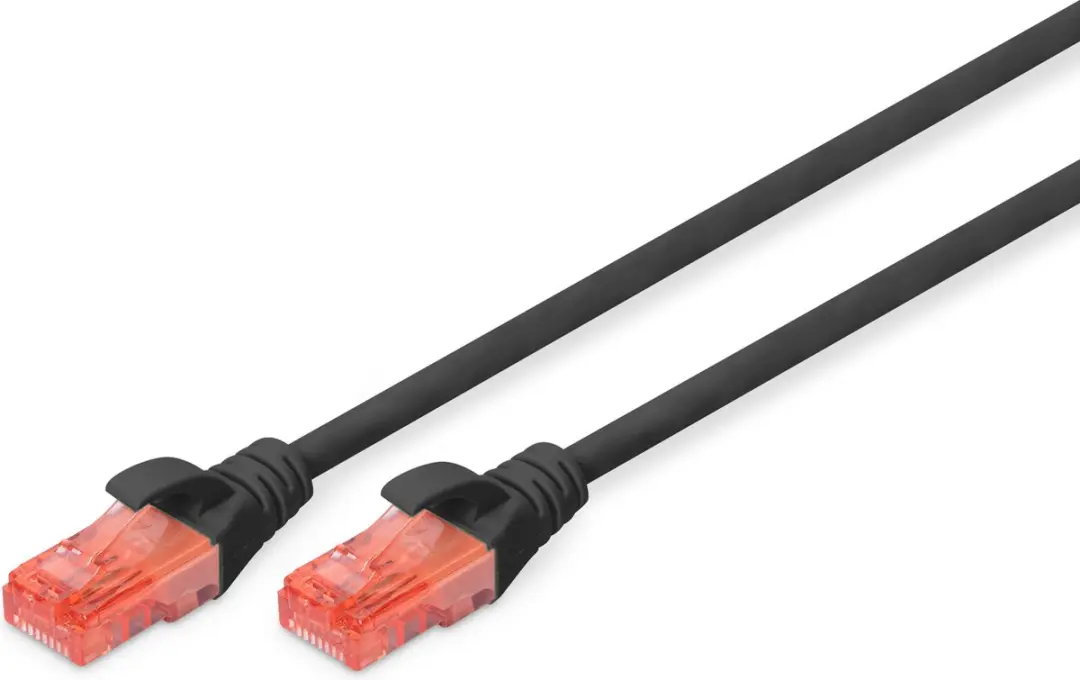 Digitus DK-1617-0025/BL RJ45 Netwerkkabel CAT 6 - 25cm Zwart