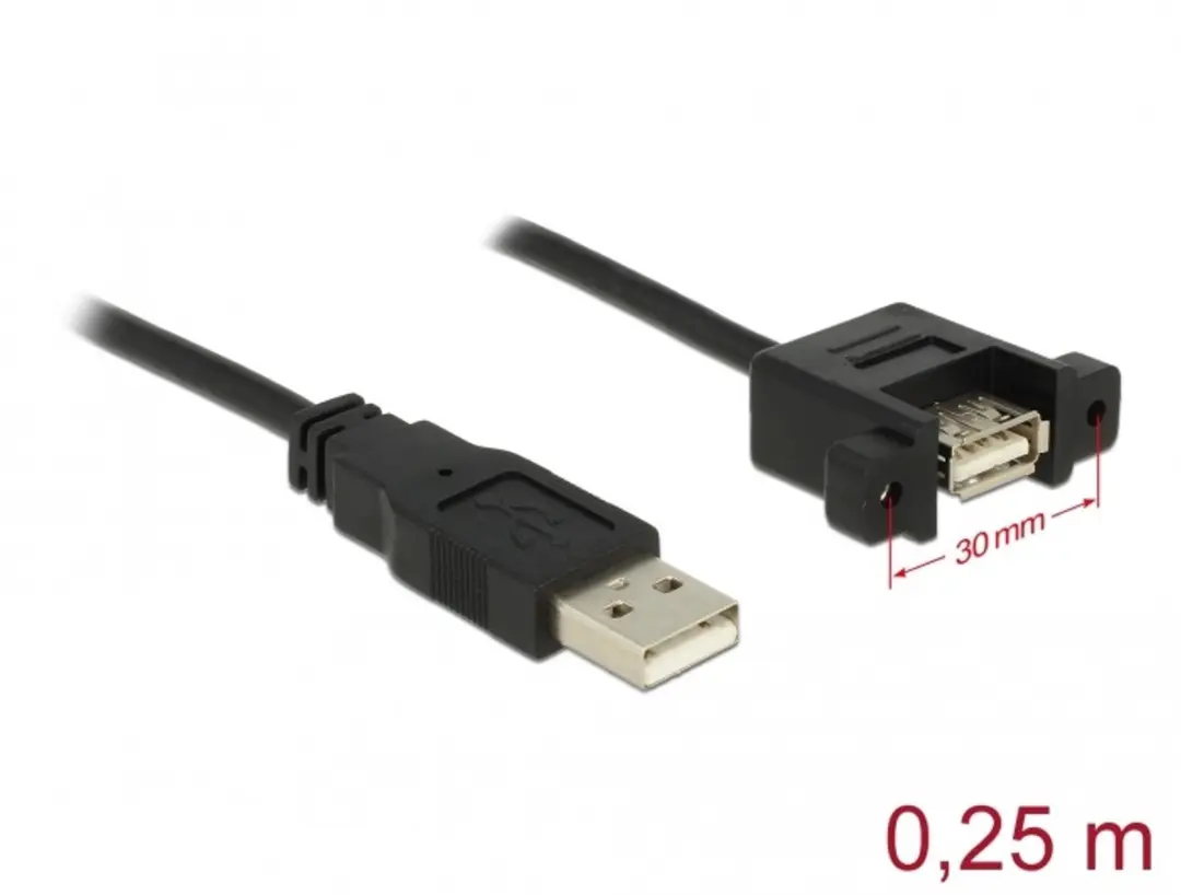 Delock USB 2.0 Type-A Kabel 0,25m