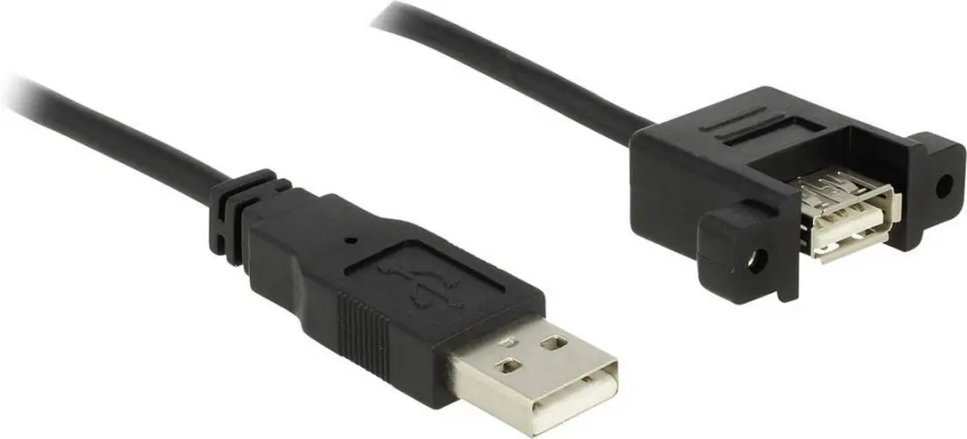 Delock USB 2.0 Type-A Kabel 0,25m - Zwart