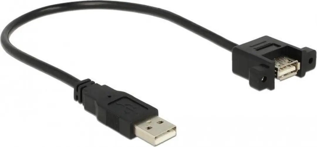 Delock USB 2.0 Type-A Kabel 0,25m - Zwart