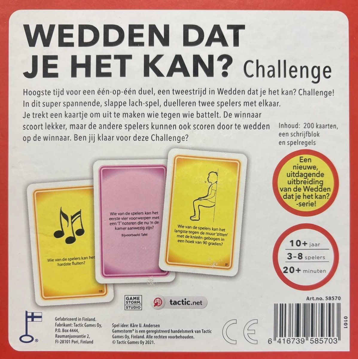 Tactic Wedden Dat Je Het Kan? Challenge! – Bordspel – Familiespel – Partyspel – 3-8 Spelers – Vanaf 10 jaar