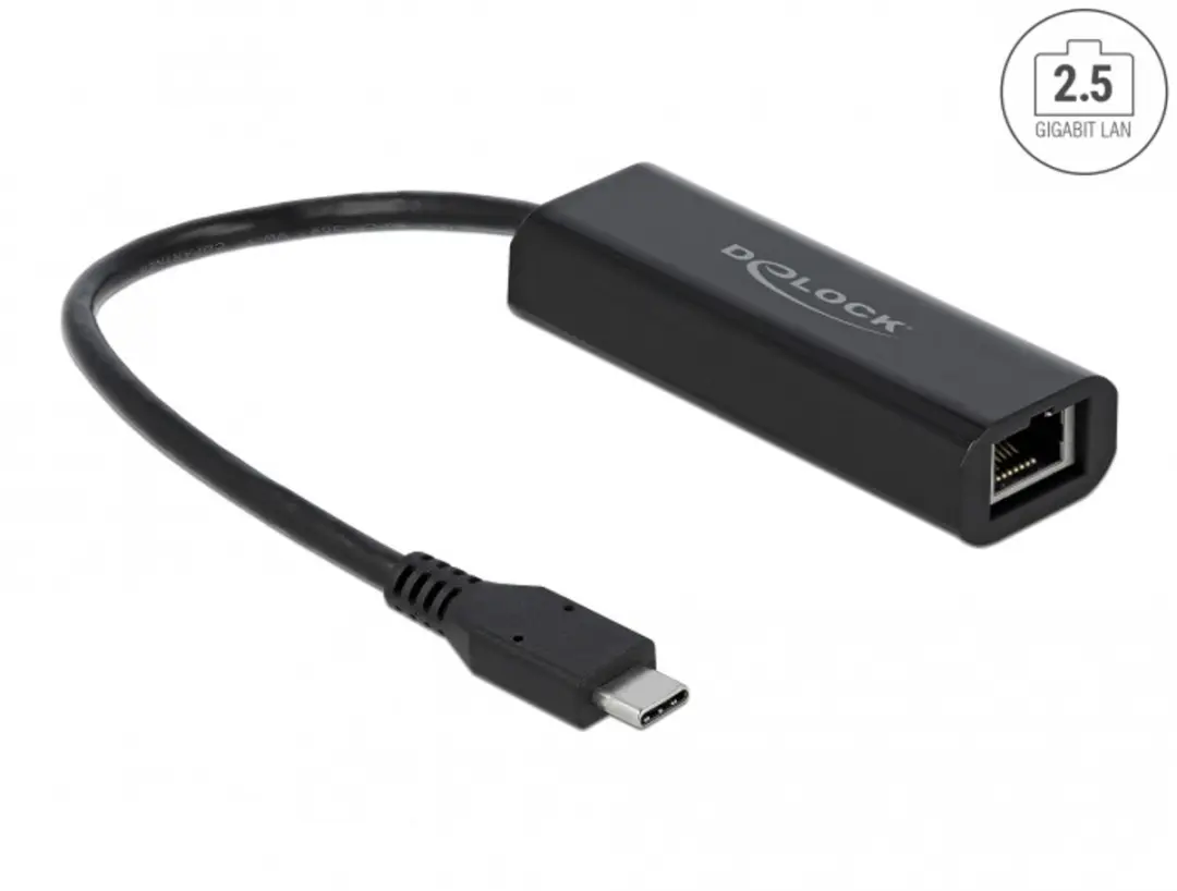Delock USB-C naar 2.5Gbps LAN Adapter