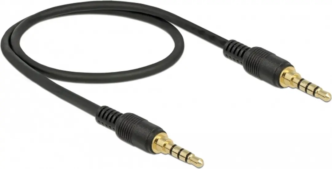 Delock 3,5mm Jack 4-polig Audio/Video Kabel 0,5m - AWG24