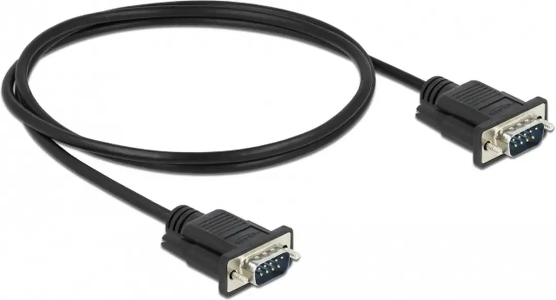 Delock RS-232 D-Sub 9 Male Kabel 1m - Zwart