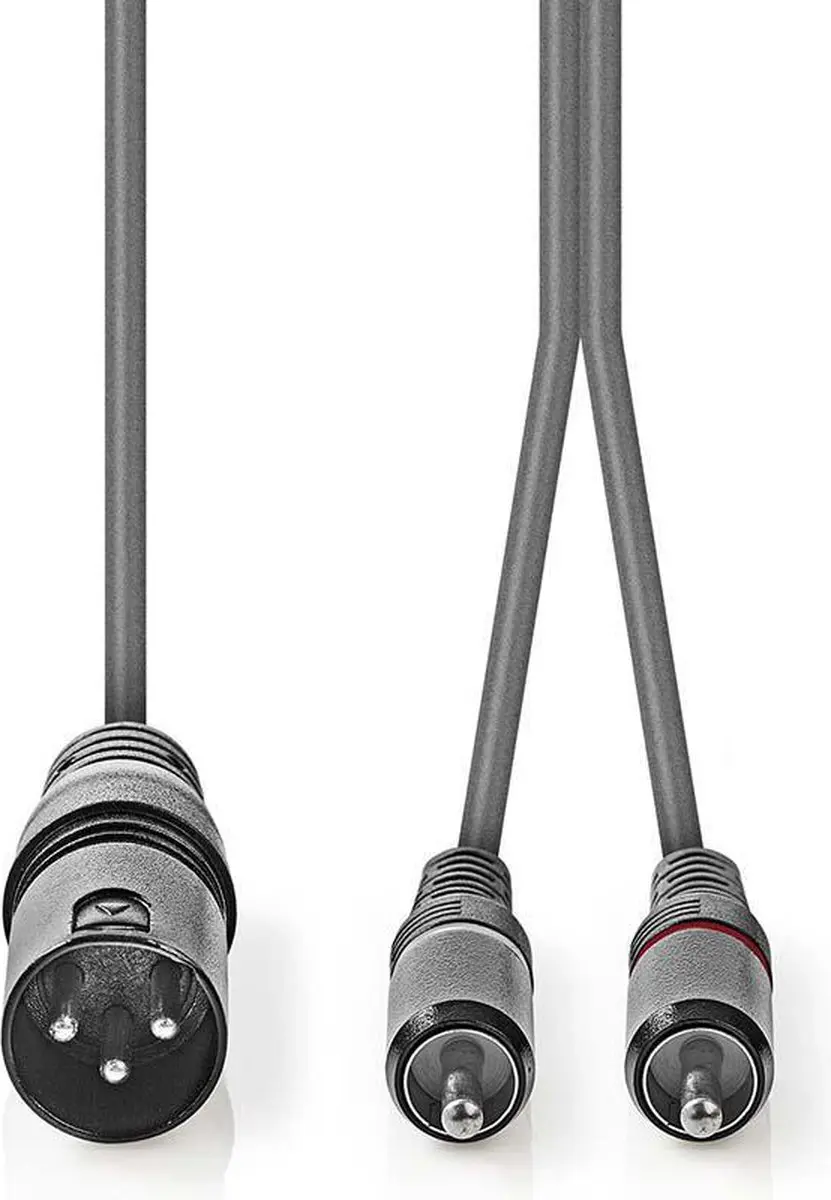 Nedis Gebalanceerde Audiokabel XLR 3-Pins naar 2x RCA