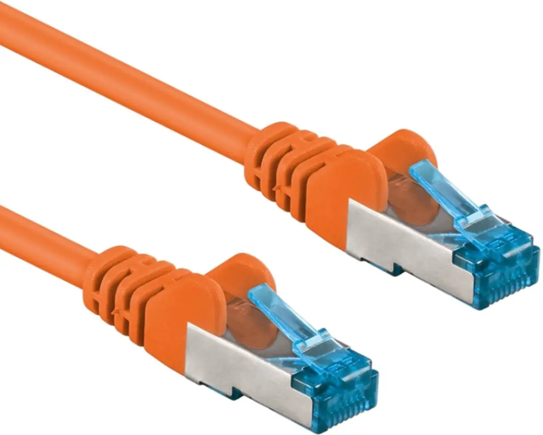 Goobay S/FTP CAT6a Netwerkkabel 10Gbps - 0,5m - Oranje