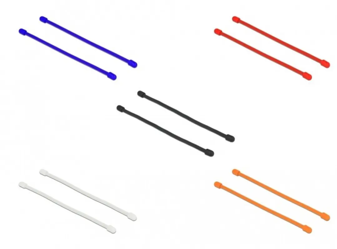 Delock Flexibele Kabelbinders 150x4mm - 10 Stuks - Assorti