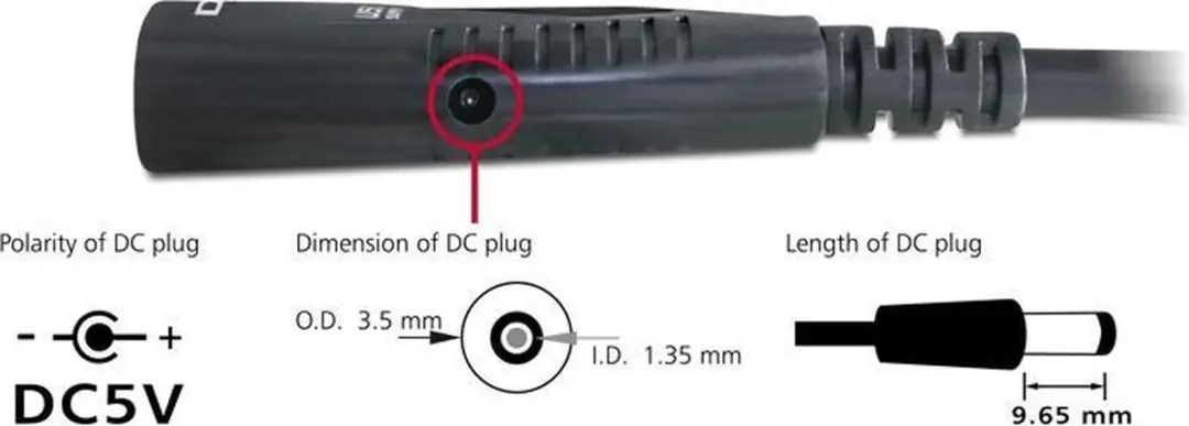 Delock USB 3.0 Actieve Verlengkabel 5m - Zwart