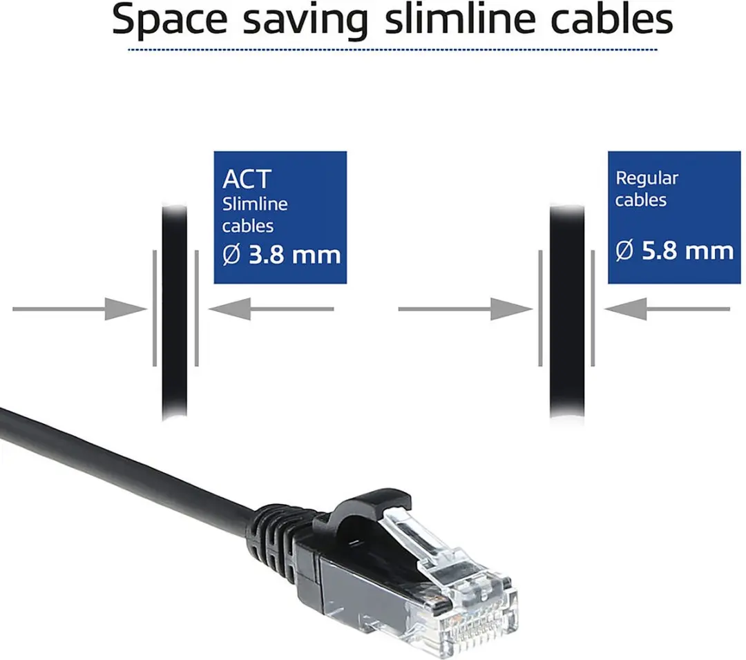 ACT DC9930 Patchkabel CAT6 U/UTP 0,15m - Zwart