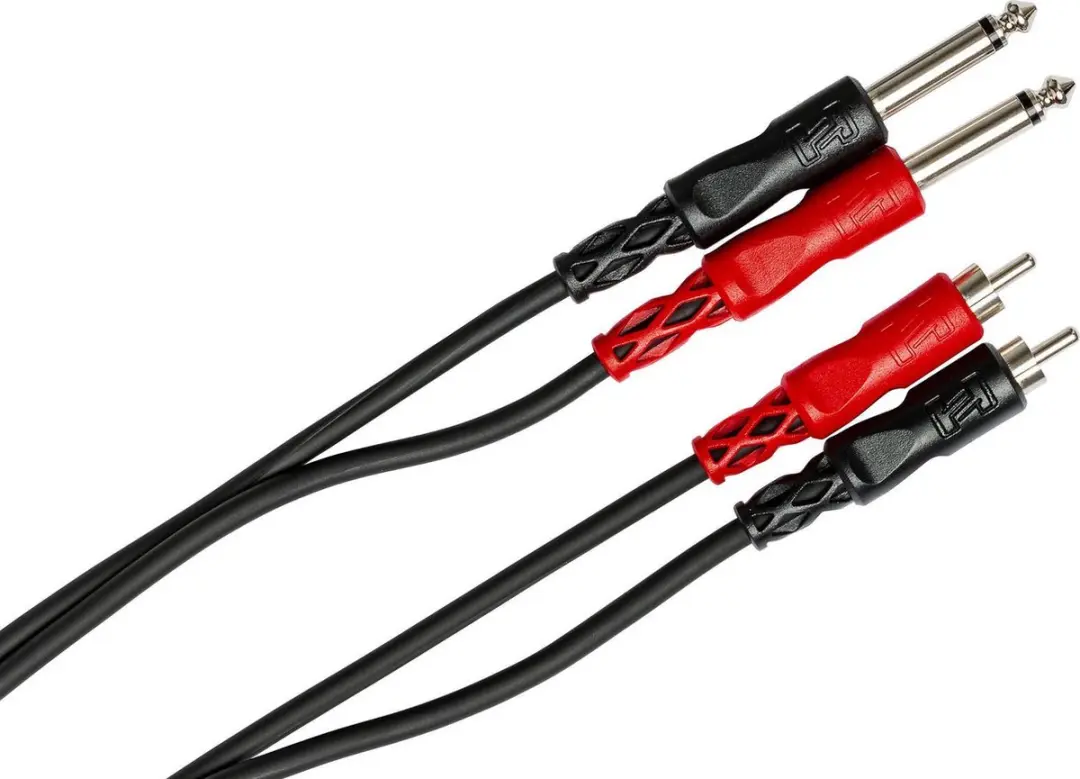 Hosa CPR-202 Jack naar Tulp Kabel 2m - Zwart/Rood