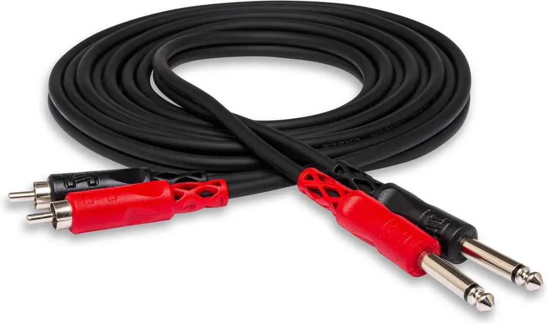 Hosa CPR-202 Jack naar Tulp Kabel 2m - Zwart/Rood