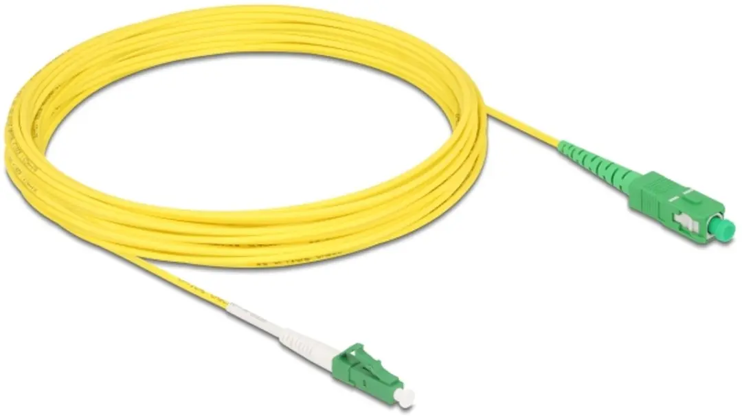 Delock LC-APC naar SC-APC Kabel OS2 10m - Geel
