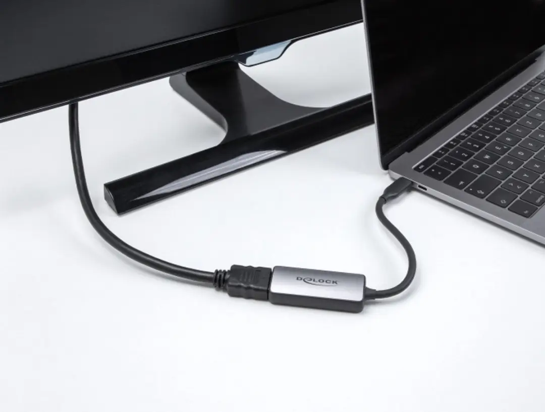 Delock USB-C naar HDMI Adapter 8K 60Hz - Zwart/Grijs