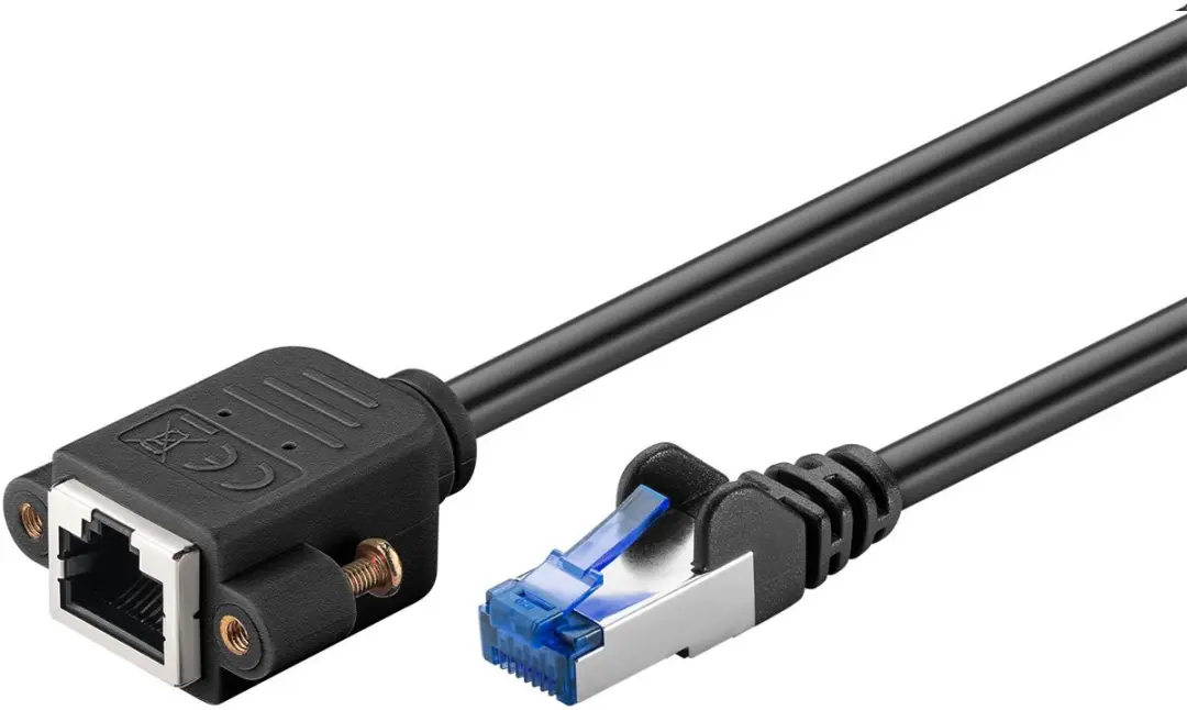 Goobay CAT 6a Verlengkabel S/FTP 5m - Zwart
