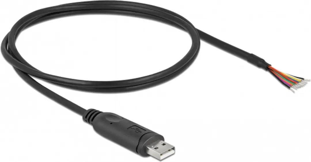 Delock USB 2.0 naar RS-232 Adapterkabel 0.5m - Zwart
