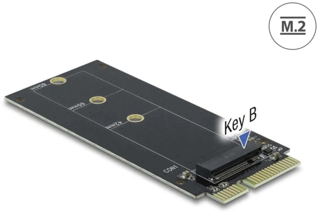 Delock SATA naar M.2 Key B Adapter