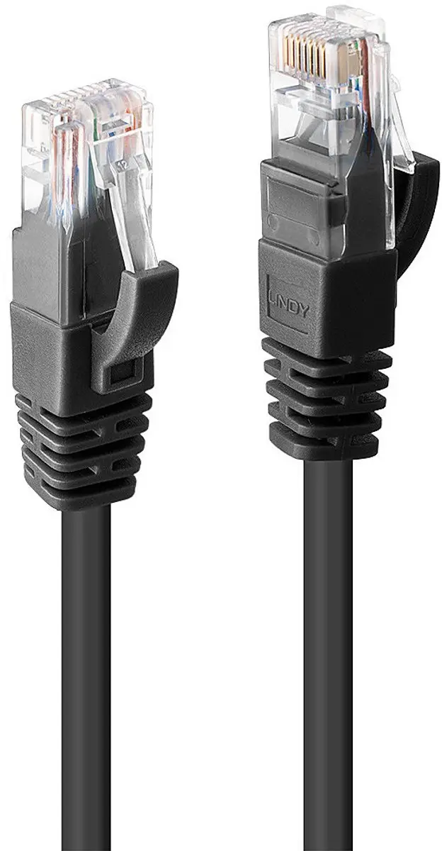 Lindy 48075 Netwerkkabel Cat6 U/UTP - 0,3m - Zwart