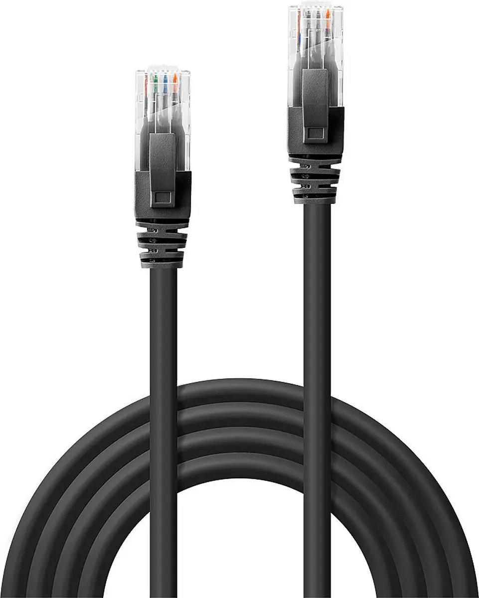 Lindy 48075 Netwerkkabel Cat6 U/UTP - 0,3m - Zwart