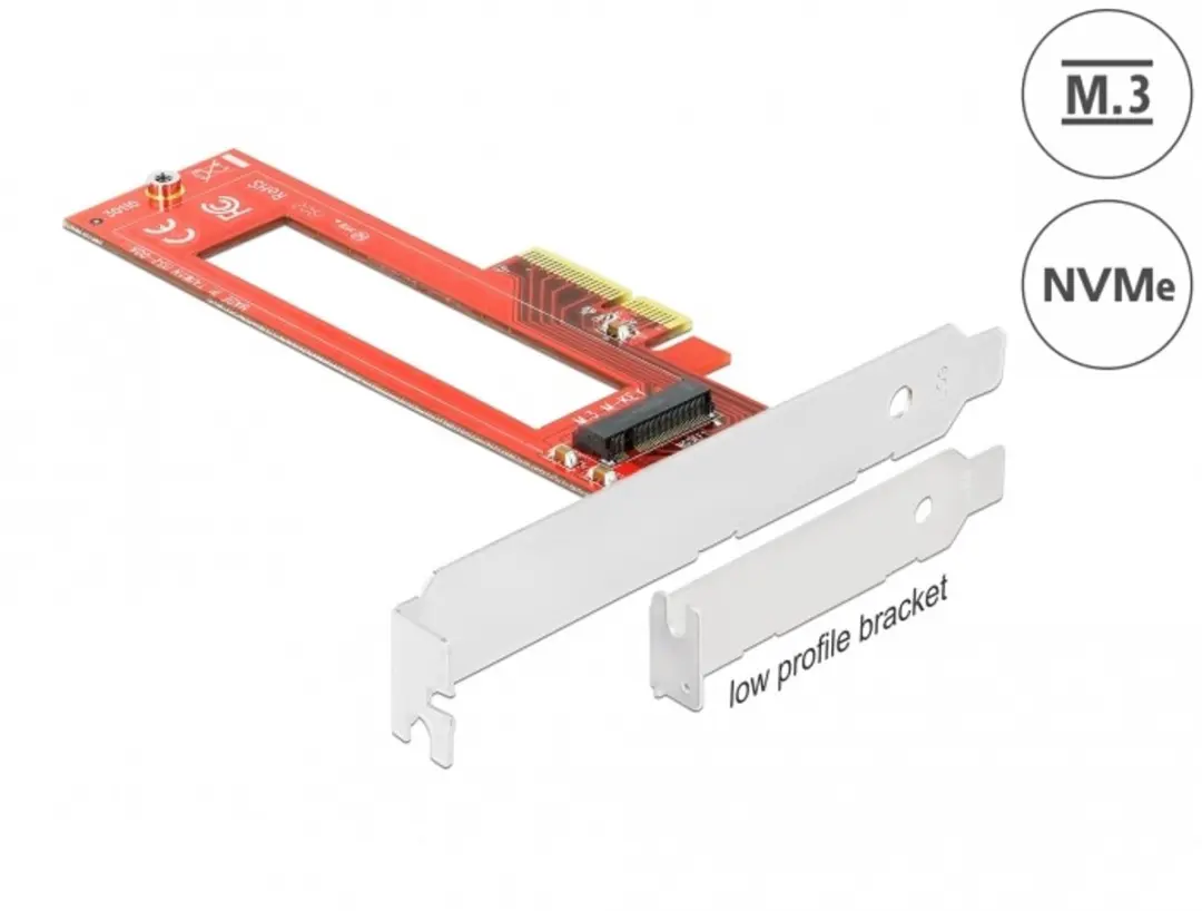 Delock PCIe x4 naar M.3/NF1 Kaart
