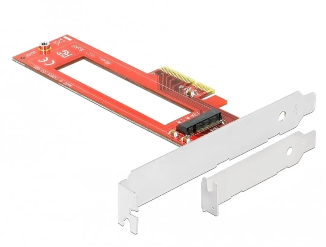 Delock PCIe x4 naar M.3/NF1 Kaart - Rood