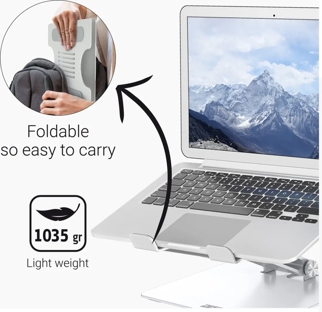Desq Aluminium Laptopstandaard 1510 - 10-15,6" - 3,5-38,3cm