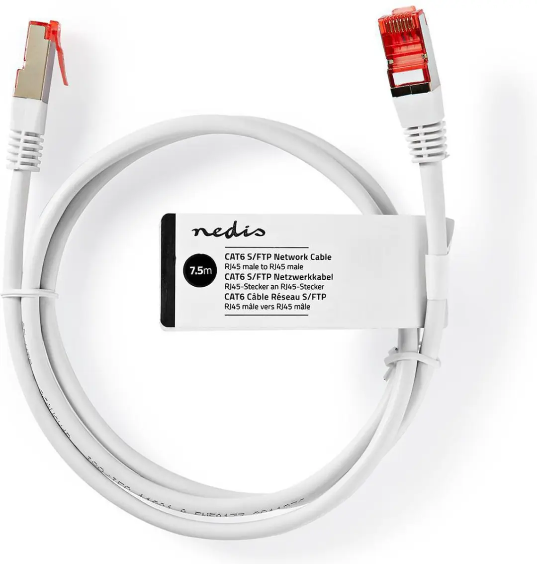 Nedis CAT6 Netwerkkabel CCGT85221WT75 - 7.5m - Wit