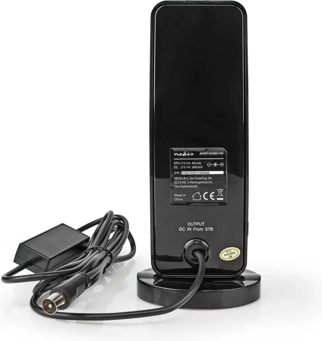 Nedis Binnenantenne ANIR1504BK700 - Actief - 28dB - Zwart